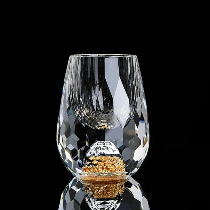 Auragold - Kristallshotglas mit echtem Goldflocken