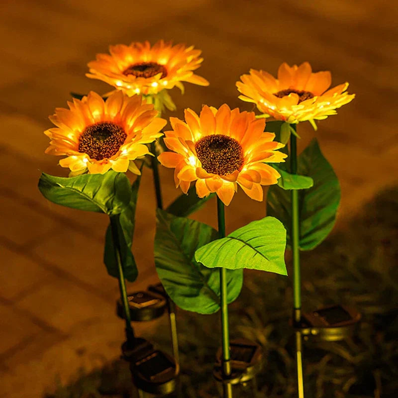 SunnyBloom - Solarbetriebene Gartenlampe für Sonnenblumen