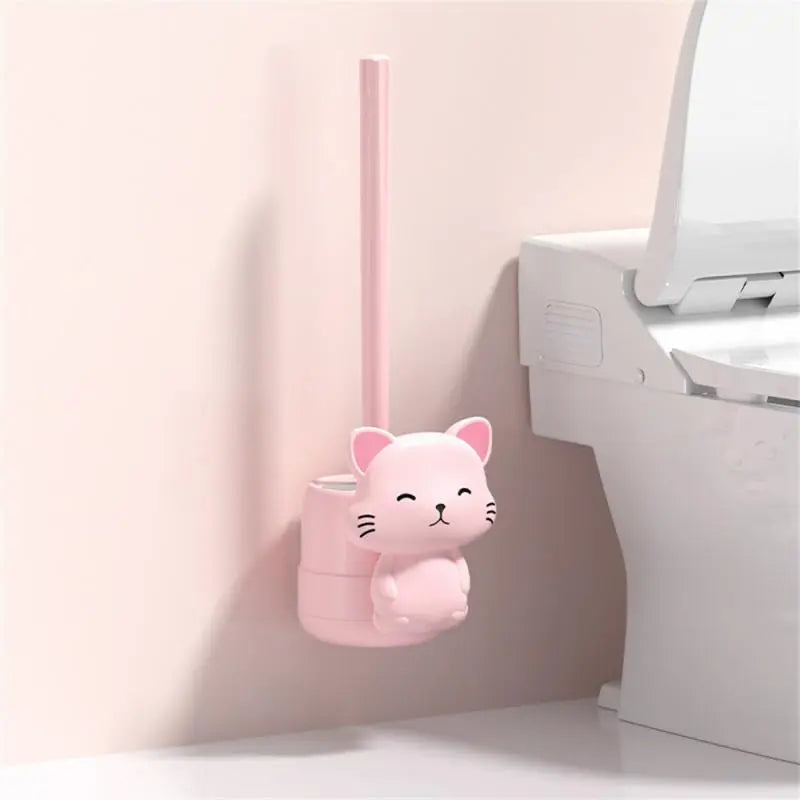 PurrfectClean - WC-Bürste und Halter mit Katzenthema