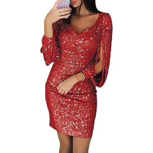 Farrah Sexy Glamourös Glitzerkleid