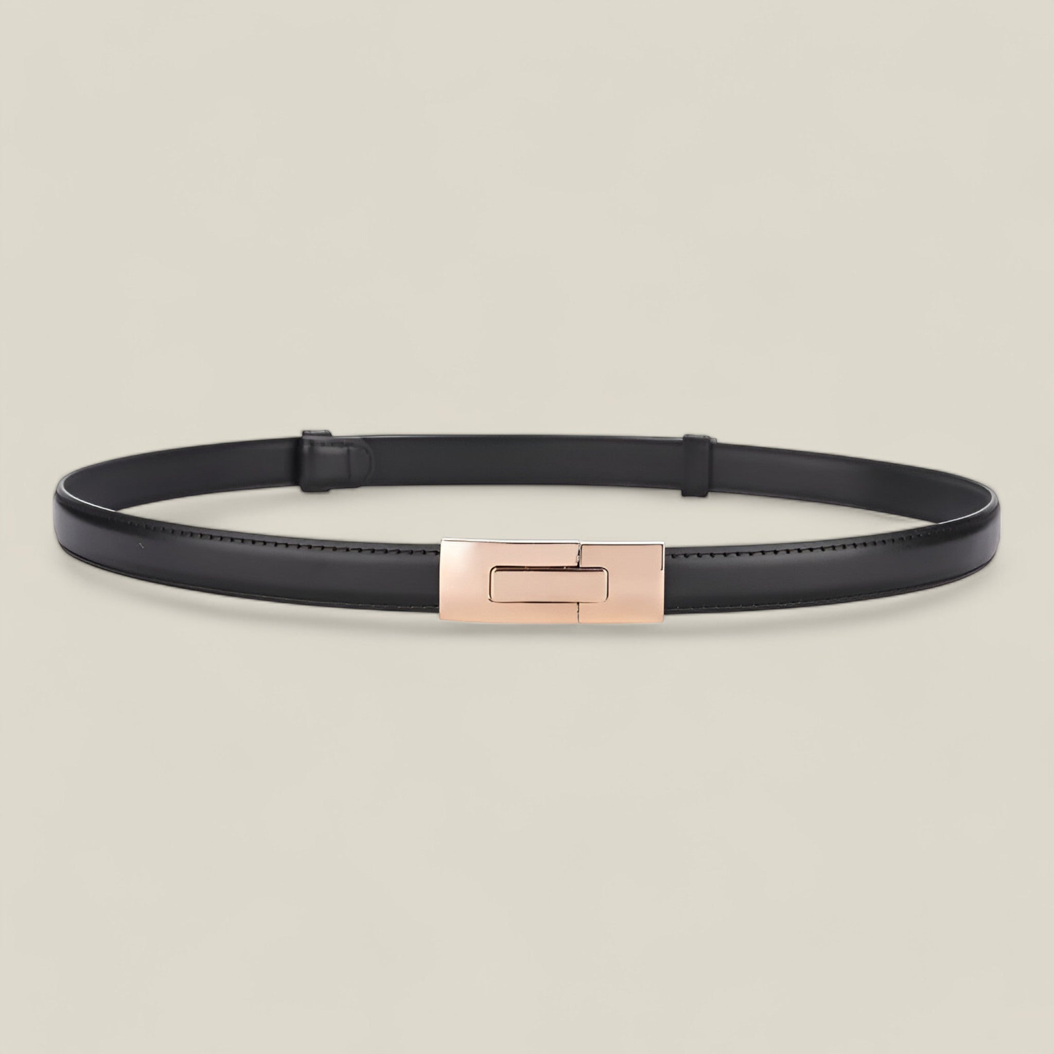 Sophia Slim Lederbelt mit goldener Schnalle