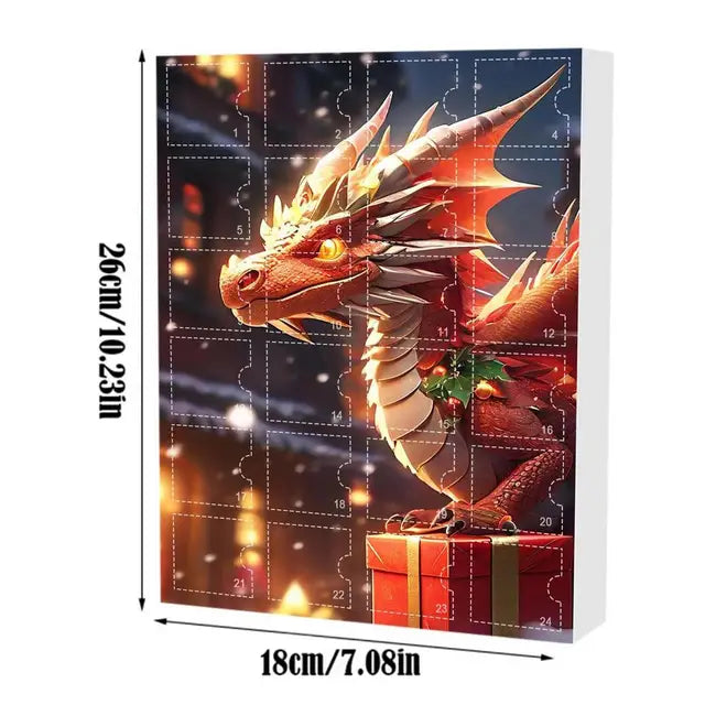 24-tägiges Puzzlespiel Dragon-Adventskalender