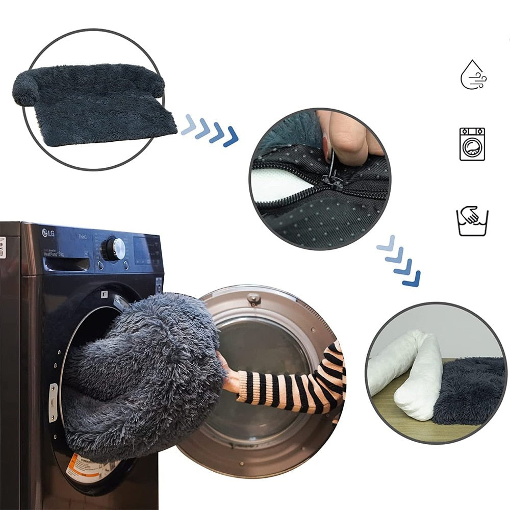 SnuggleNest - Plüsch Schlafsofa für Haustiere für ultimativen Komfort und Entspannung