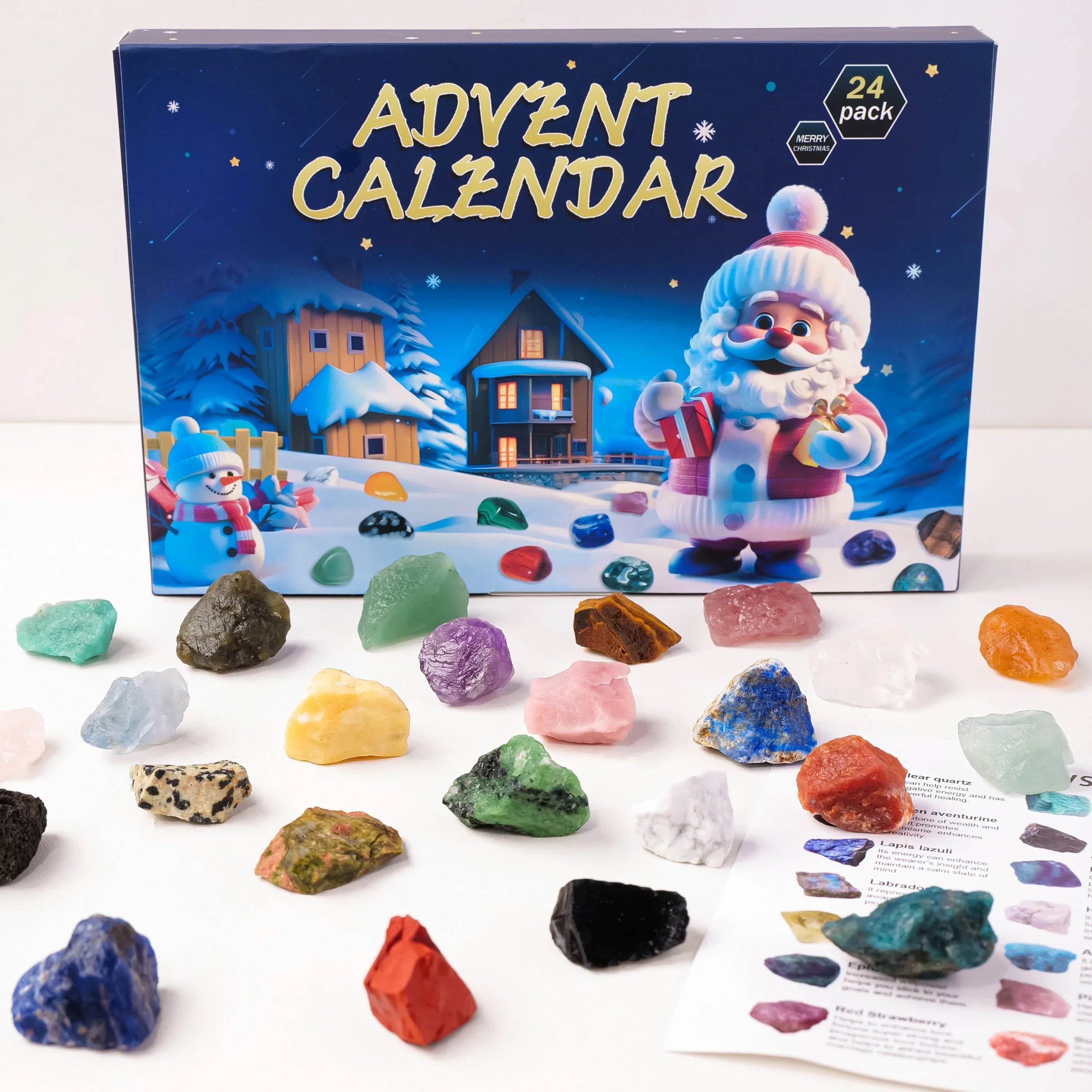 Jule-Adventskalender mit Kristallsteinen