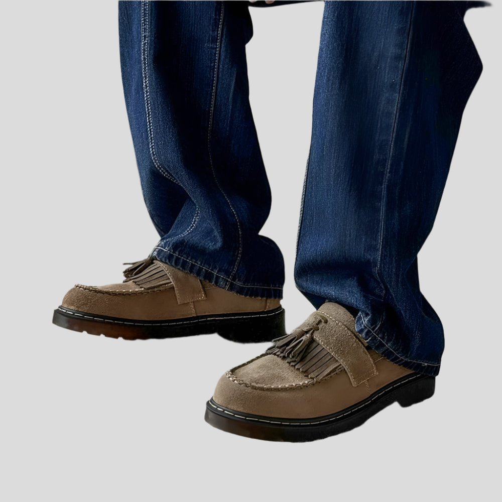 Velano Herren-Loafers mit Quasten aus Wildleder – Klassische Slipper-Eleganz