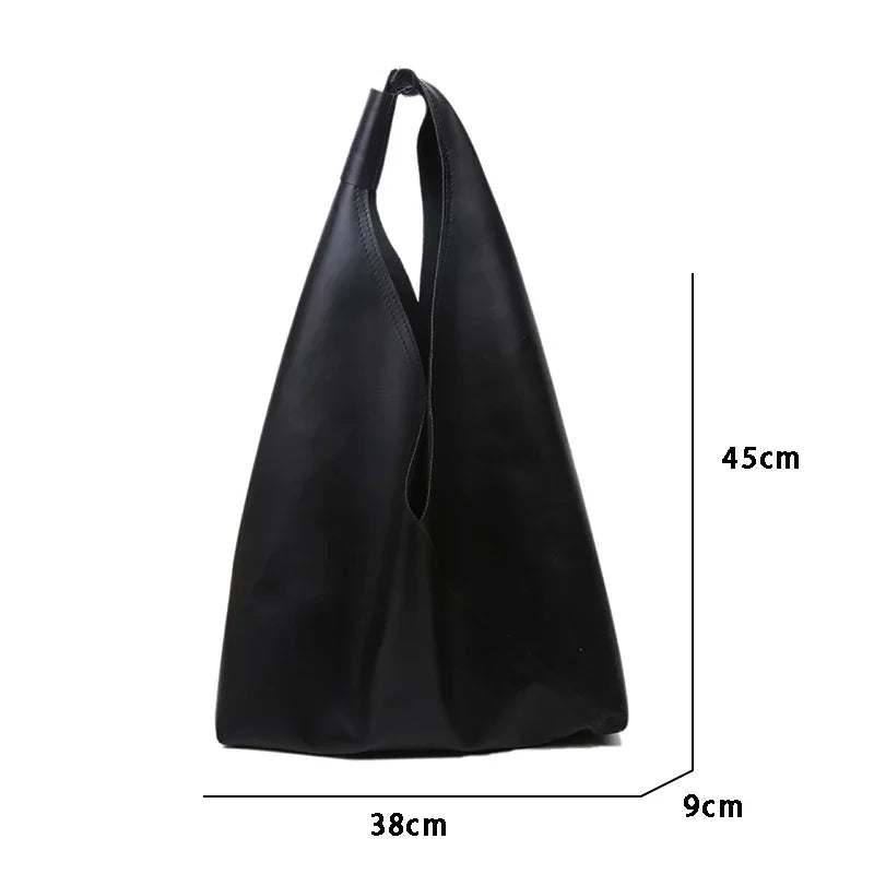 Minimalistische Leder-Totetaschen für Frauen