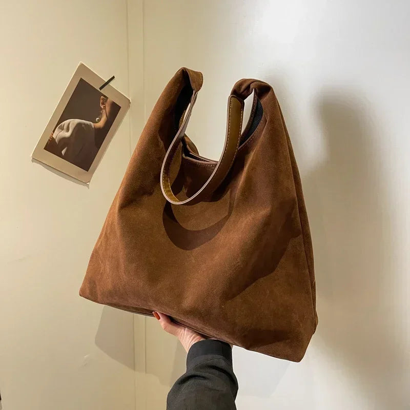 Julie - Vintage Unifarbene Große Kapazitäts Tasche