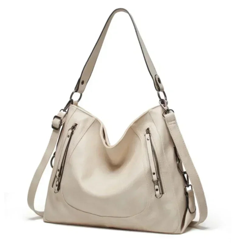 Miriam - Geräumige Hobo-Schultertasche mit Reißverschluss