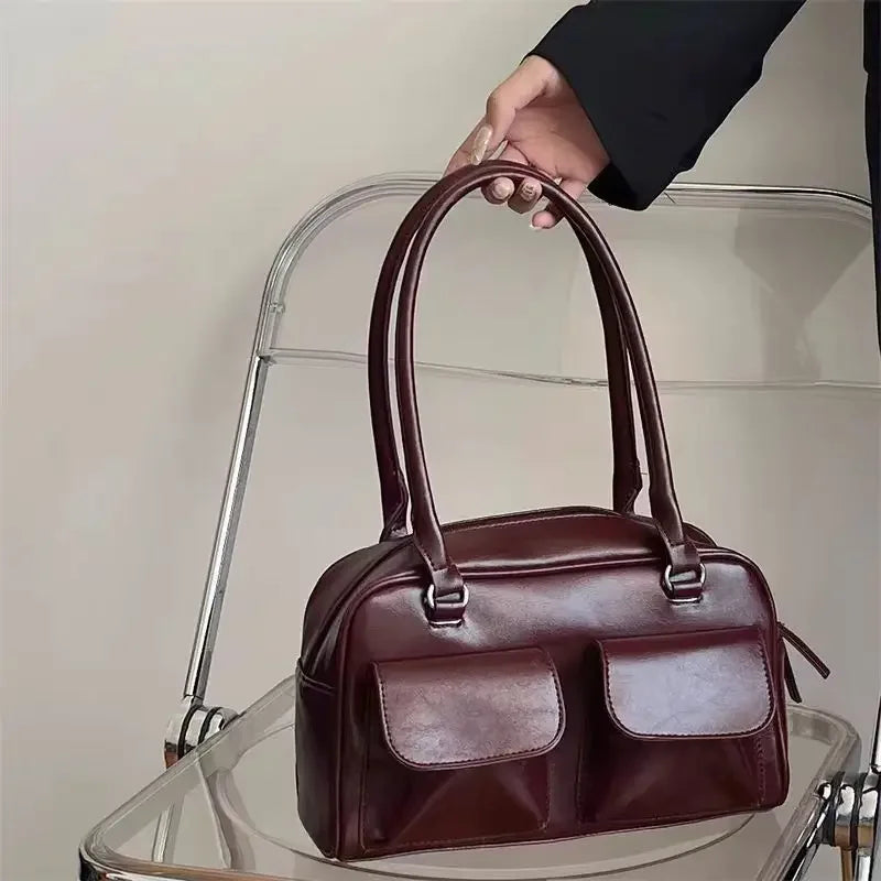 Vintage elegante Damen-Business Schultertasche