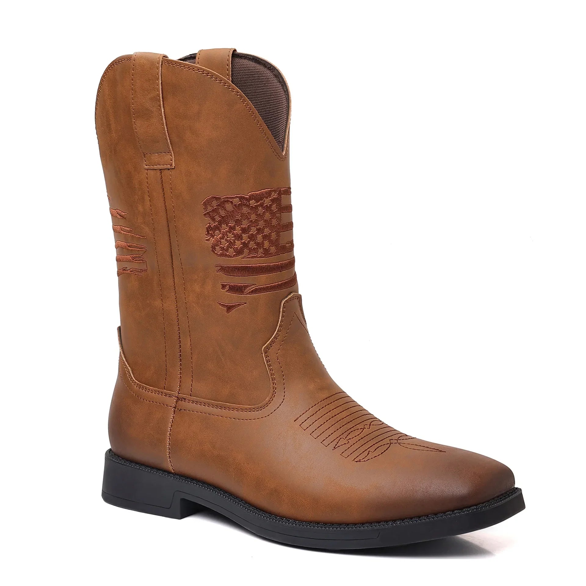 Theo - Bestickte retro westliche Cowboystiefel für Männer