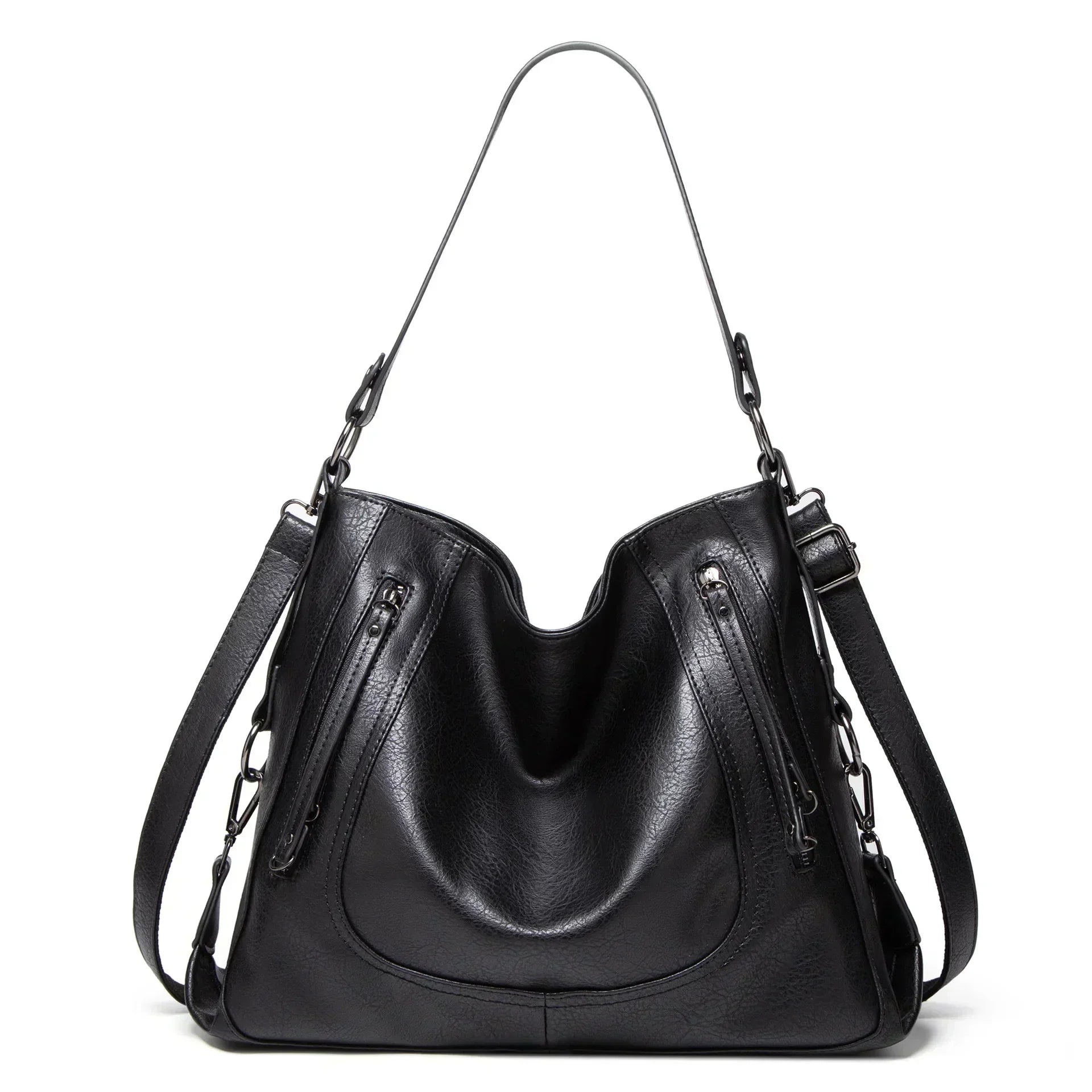 Miriam - Geräumige Hobo-Schultertasche mit Reißverschluss