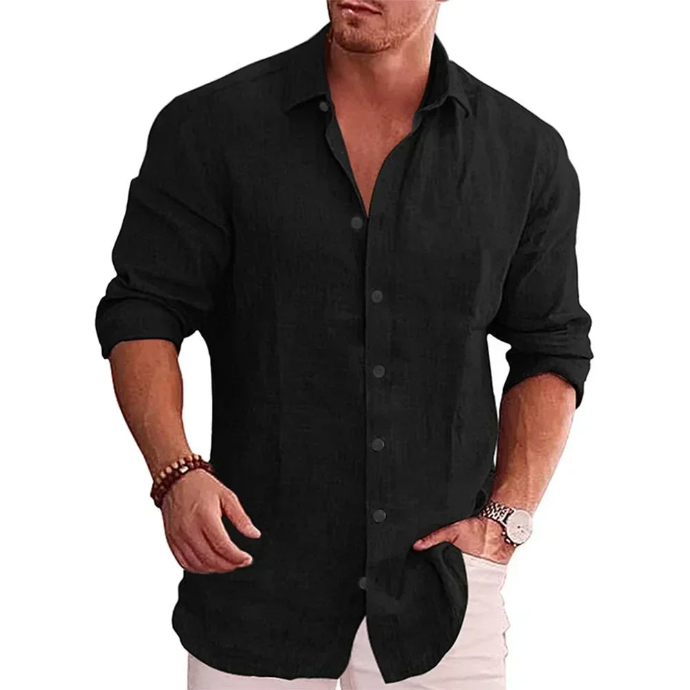 Oliver Freizeit Langarmshirt mit Knopfverschluss