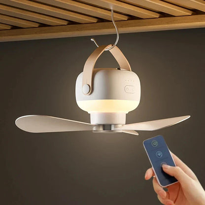 BreezeFlow - Wiederaufladbarer Deckenventilator mit Fernbedienung