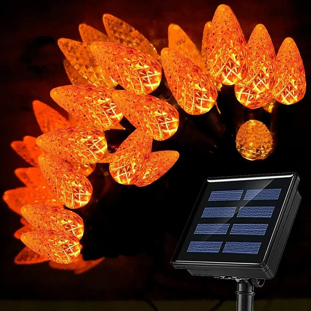 GlowLume Solarbetriebene C6 Lichterkette – Schaffen Sie Eine Magische Außendekoration