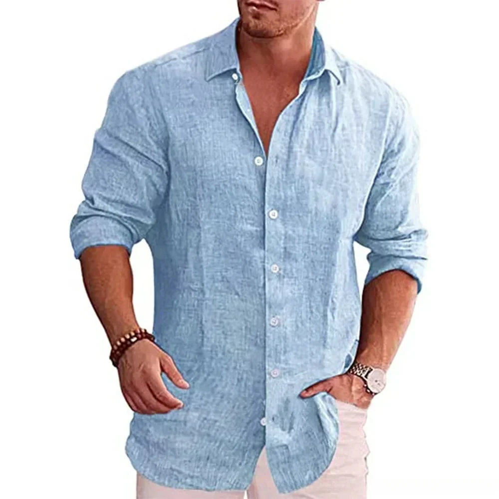 Oliver Freizeit Langarmshirt mit Knopfverschluss