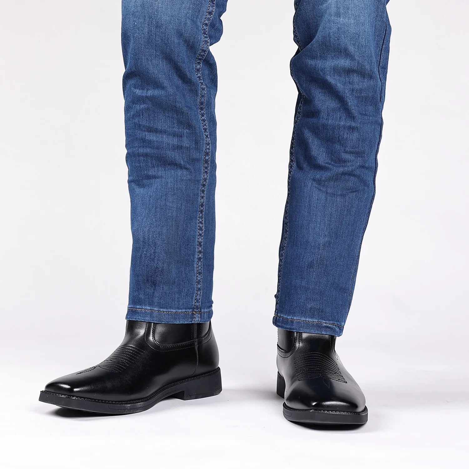 Theo - Bestickte retro westliche Cowboystiefel für Männer