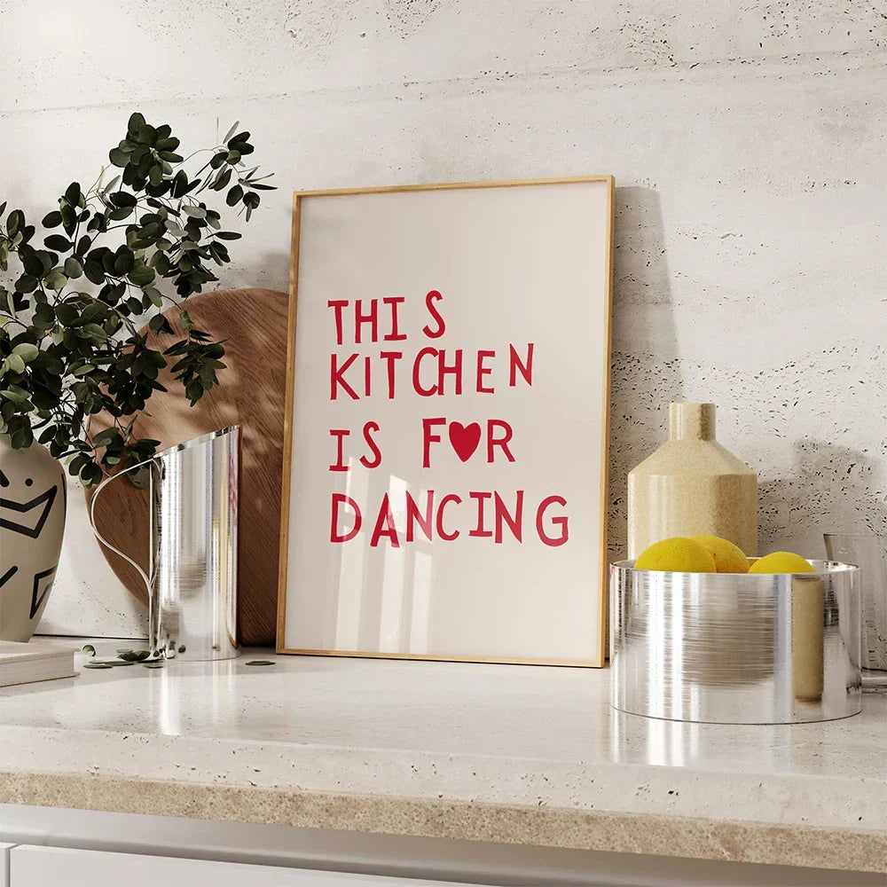 KitchenWhimsy - Legesyg Wanddekoration mit Lebensmittelpostern