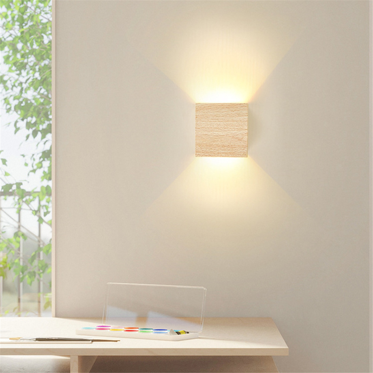 NordLys Holz Wandleuchte – Minimalistische Wandleuchte