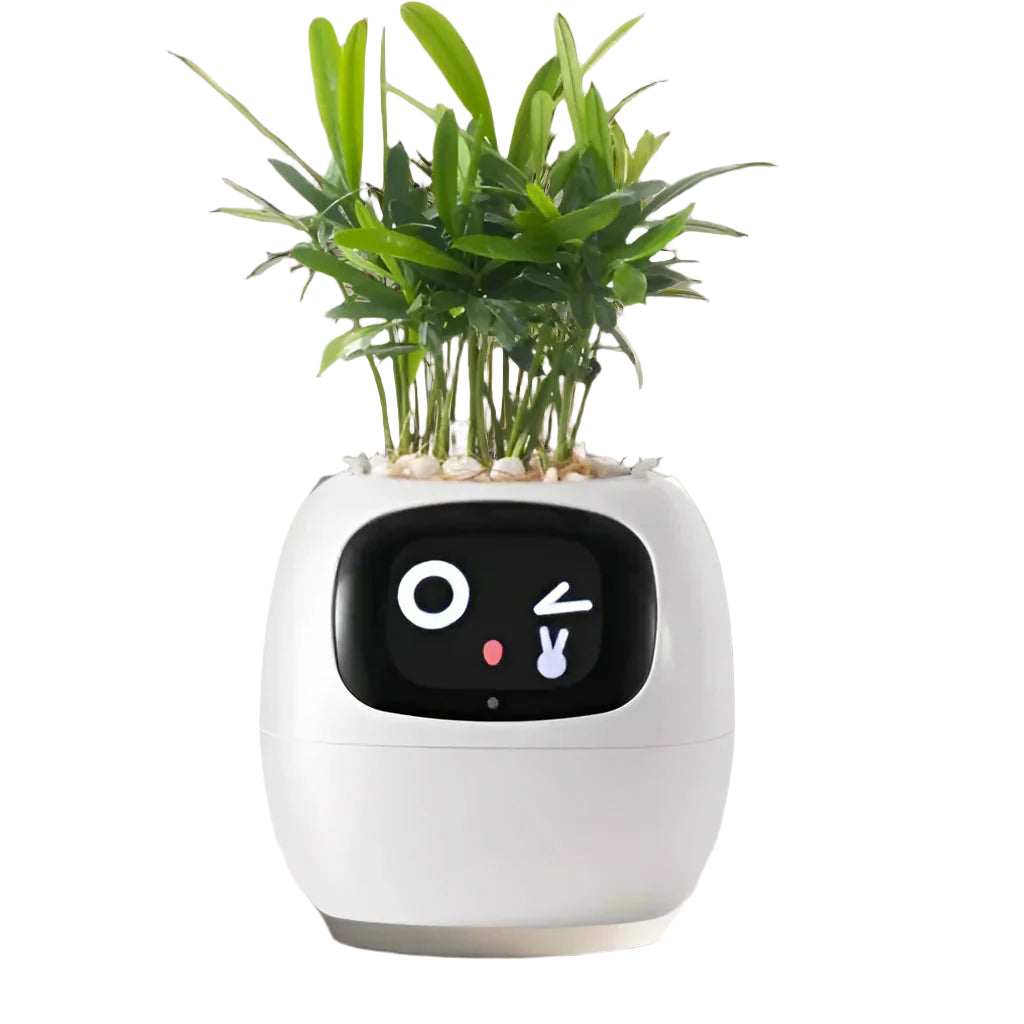 PlantPal Intelligenter interaktiver Topf – KI-gesteuerter Topf mit animiertem Display und Umweltsensoren