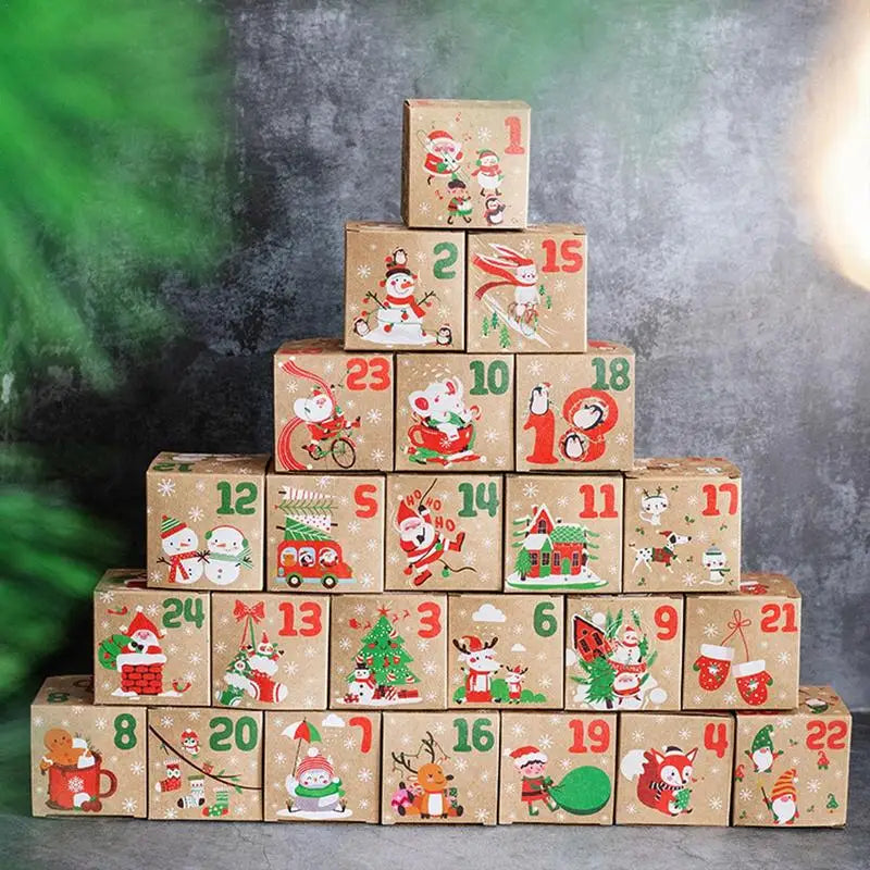 24-tägiger DIY Adventskalender Countdown Weihnachtshausdeko