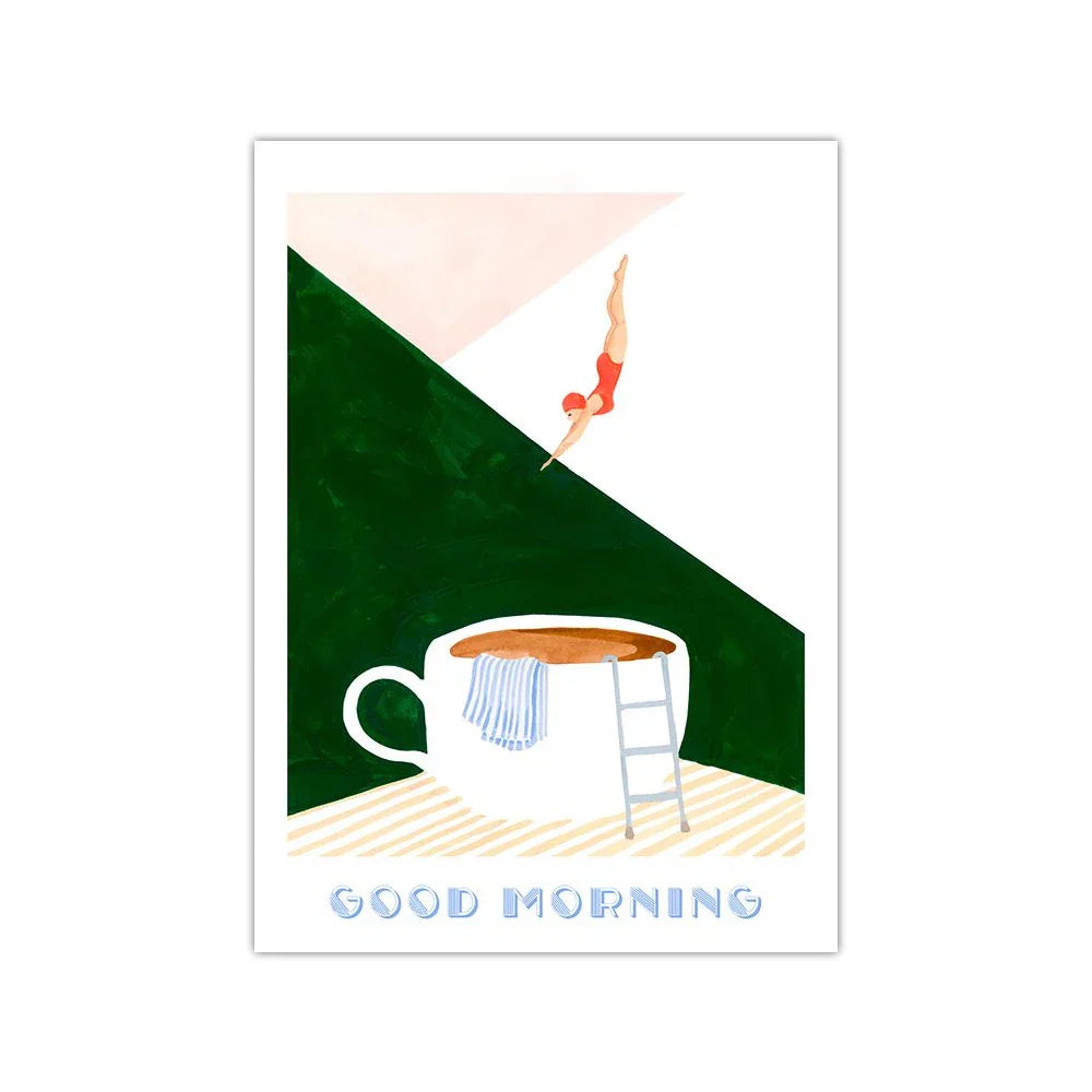 MugDive - Fantasievolle Kunstplakate inspiriert von Kaffee