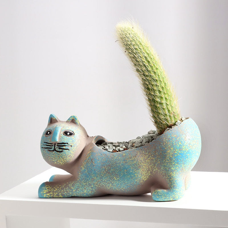 PurrBloom - Elegante katzenförmige Pflanzkästen für Sukkulenten