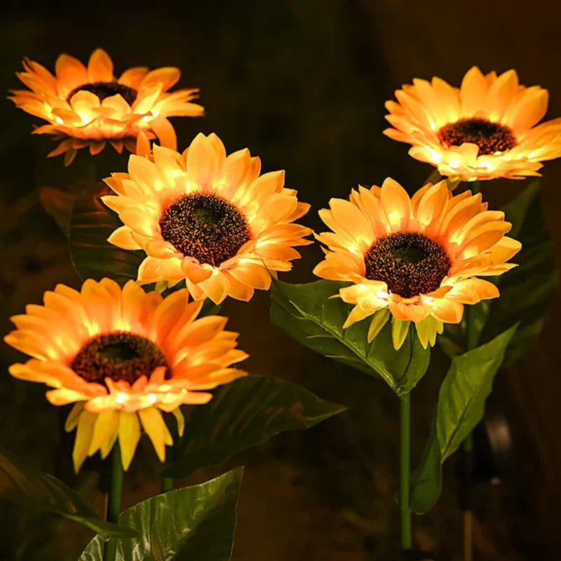 SunnyBloom - Solarbetriebene Gartenlampe für Sonnenblumen