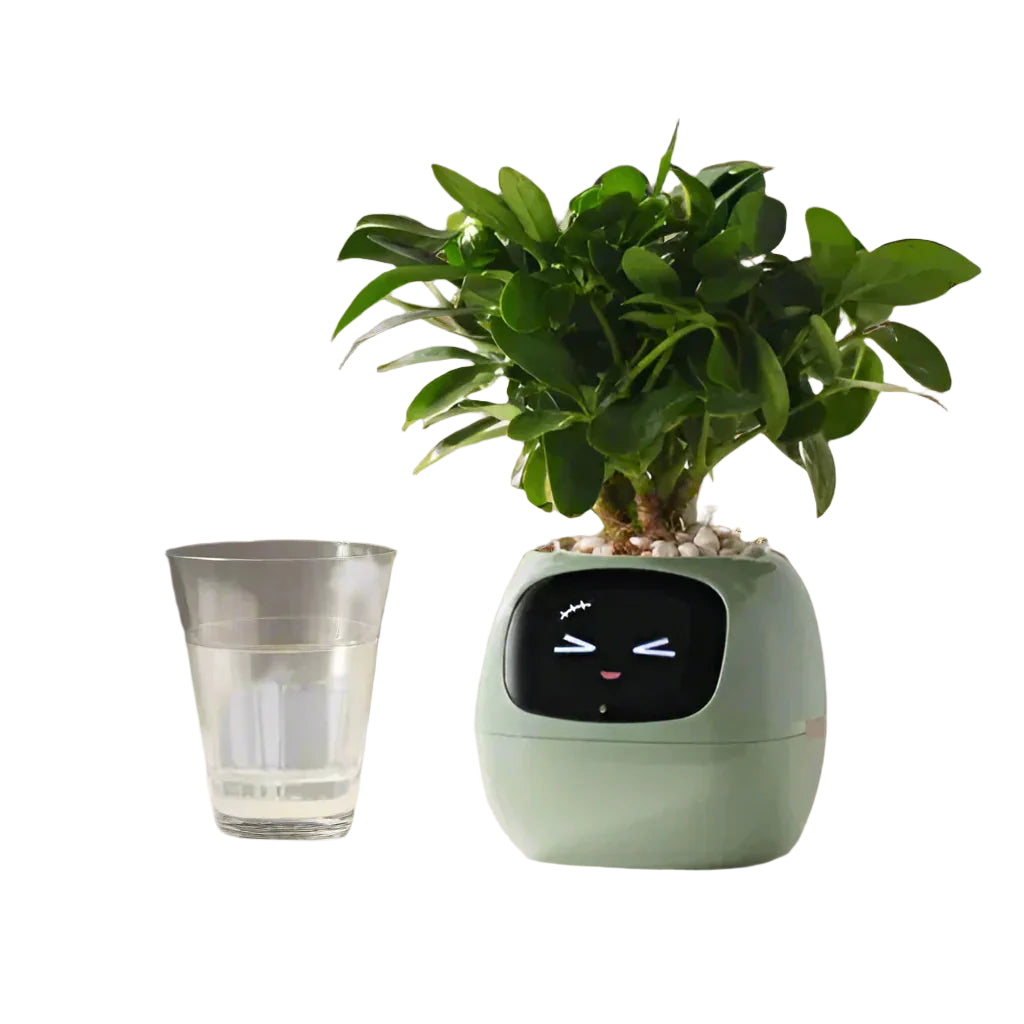 PlantPal Intelligenter interaktiver Topf – KI-gesteuerter Topf mit animiertem Display und Umweltsensoren