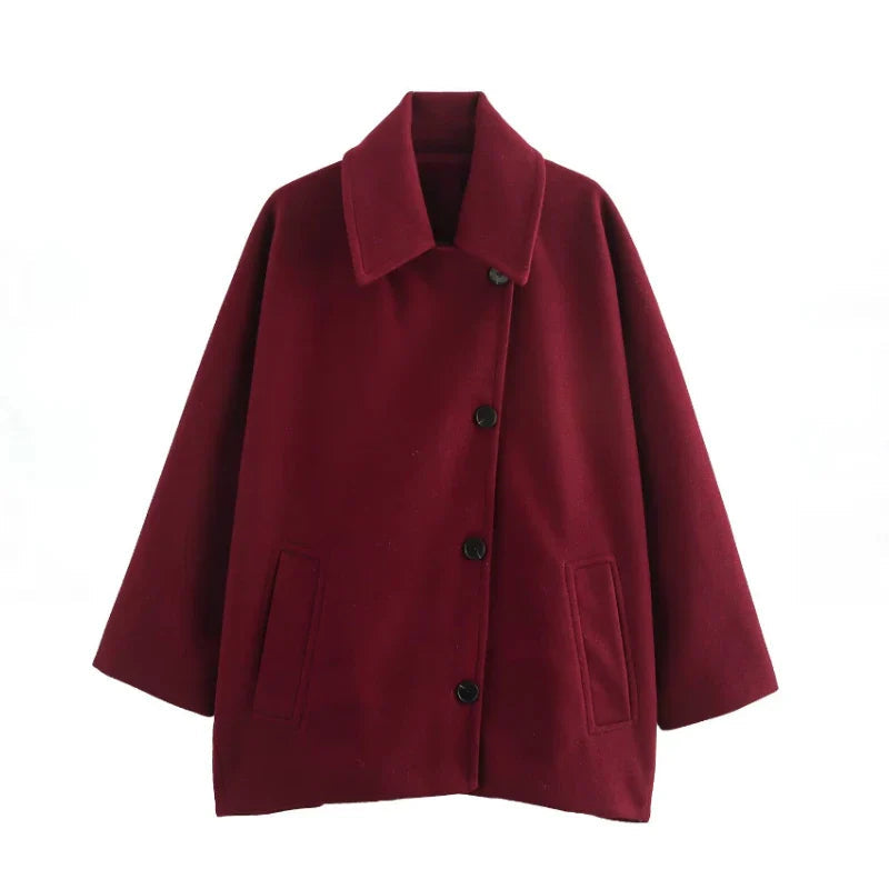 Caroline - Lässiger oversized Wollmischmantel
