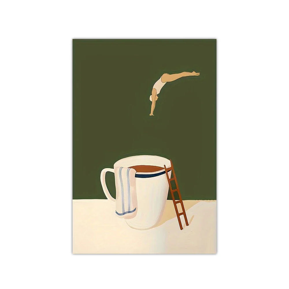 MugDive - Fantasievolle Kunstplakate inspiriert von Kaffee