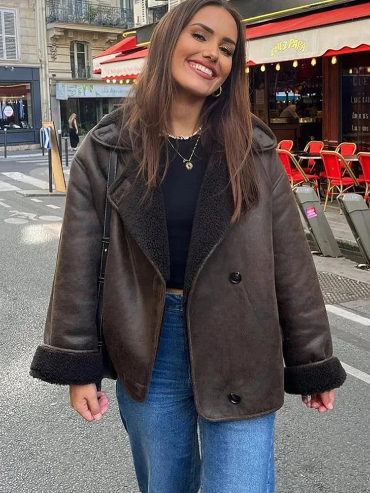 Linnea - Wendbare Fleecejacke mit Taschen