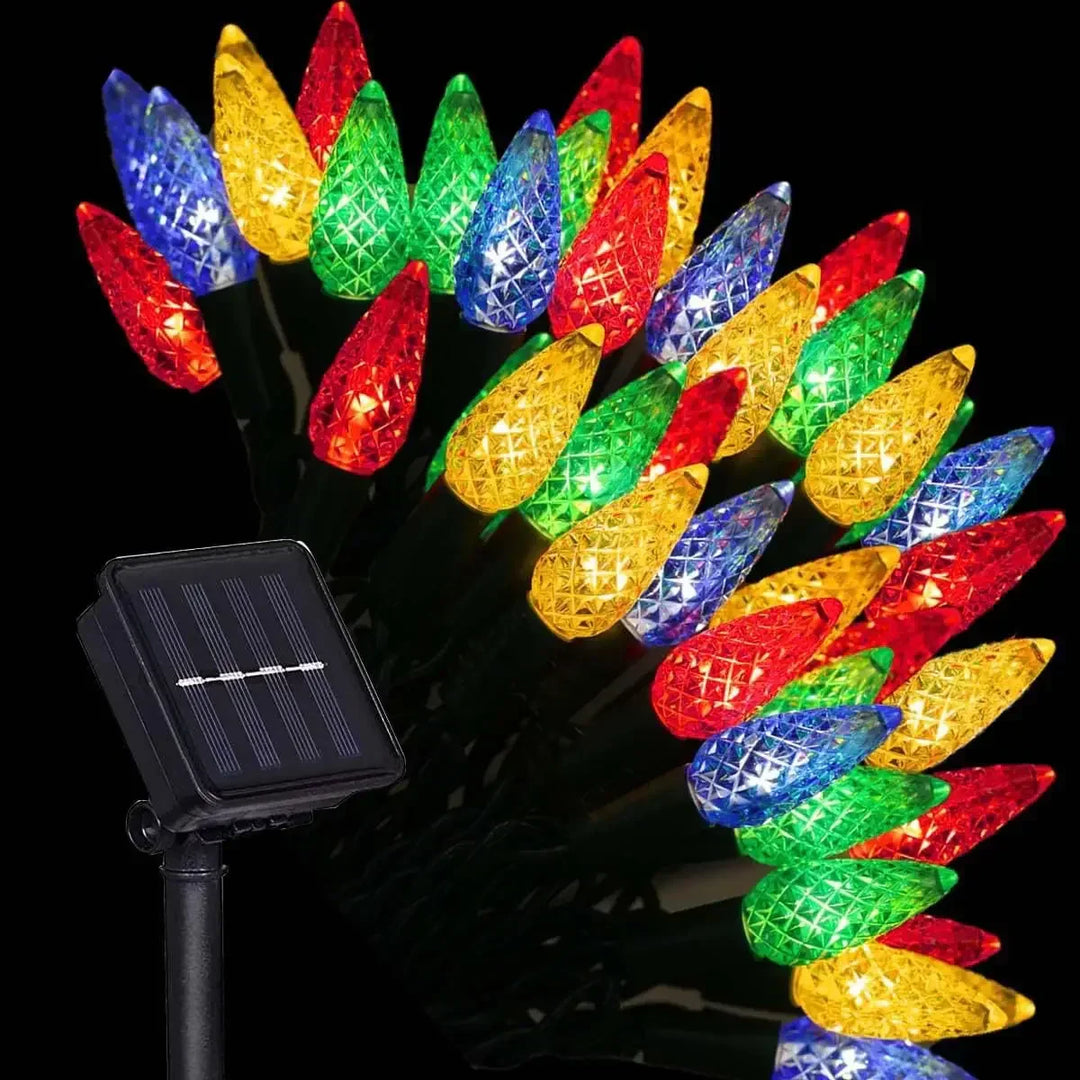 GlowLume Solarbetriebene C6 Lichterkette – Schaffen Sie Eine Magische Außendekoration