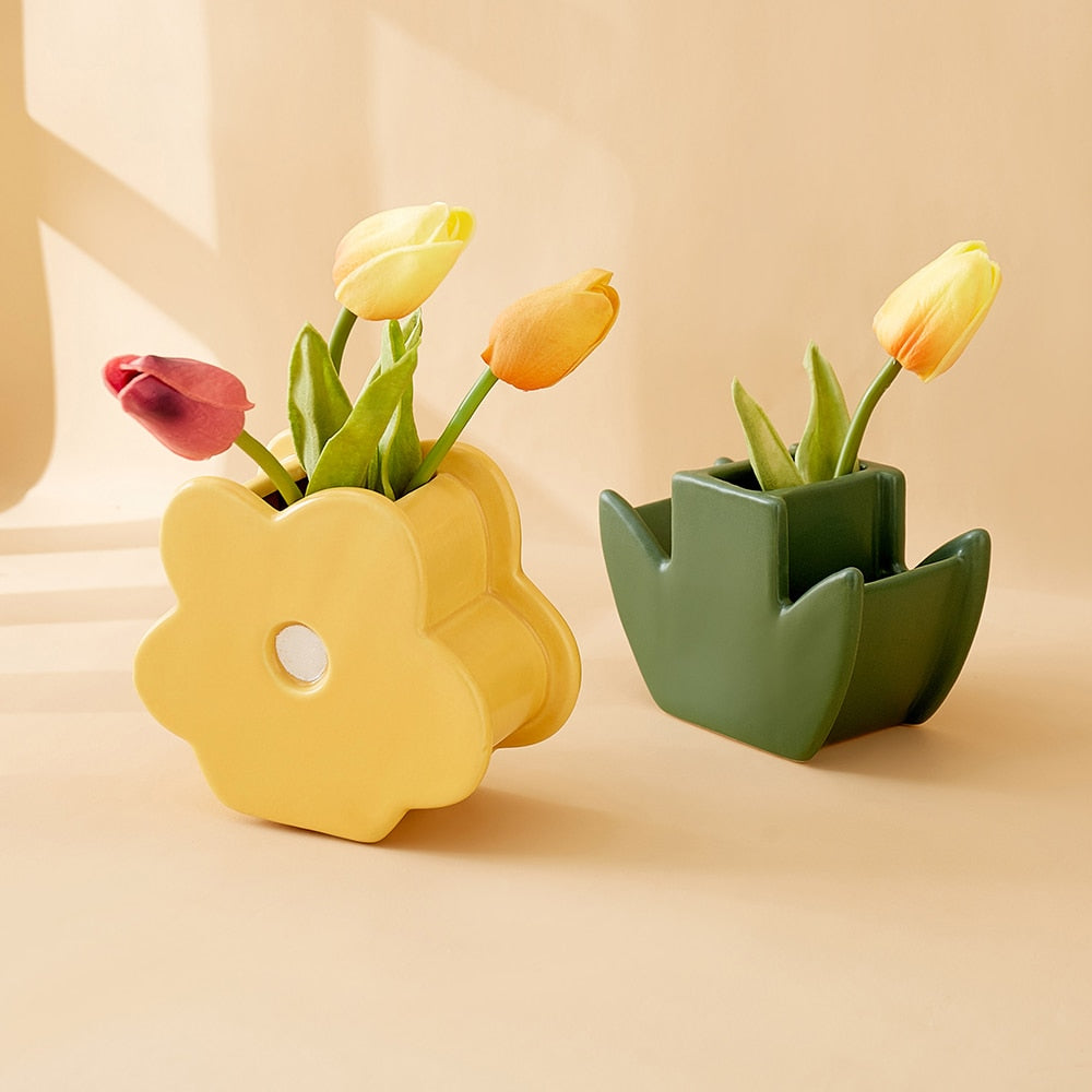 Nordic Bloom Vase – Lebendiges dekoratives Highlight