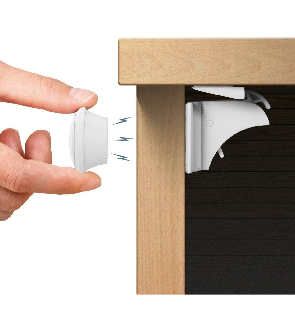 GuardPoint Snap – Unsichtbare Schrank- und Schubladenschloss – Bohrenfrei, Magnetkraft