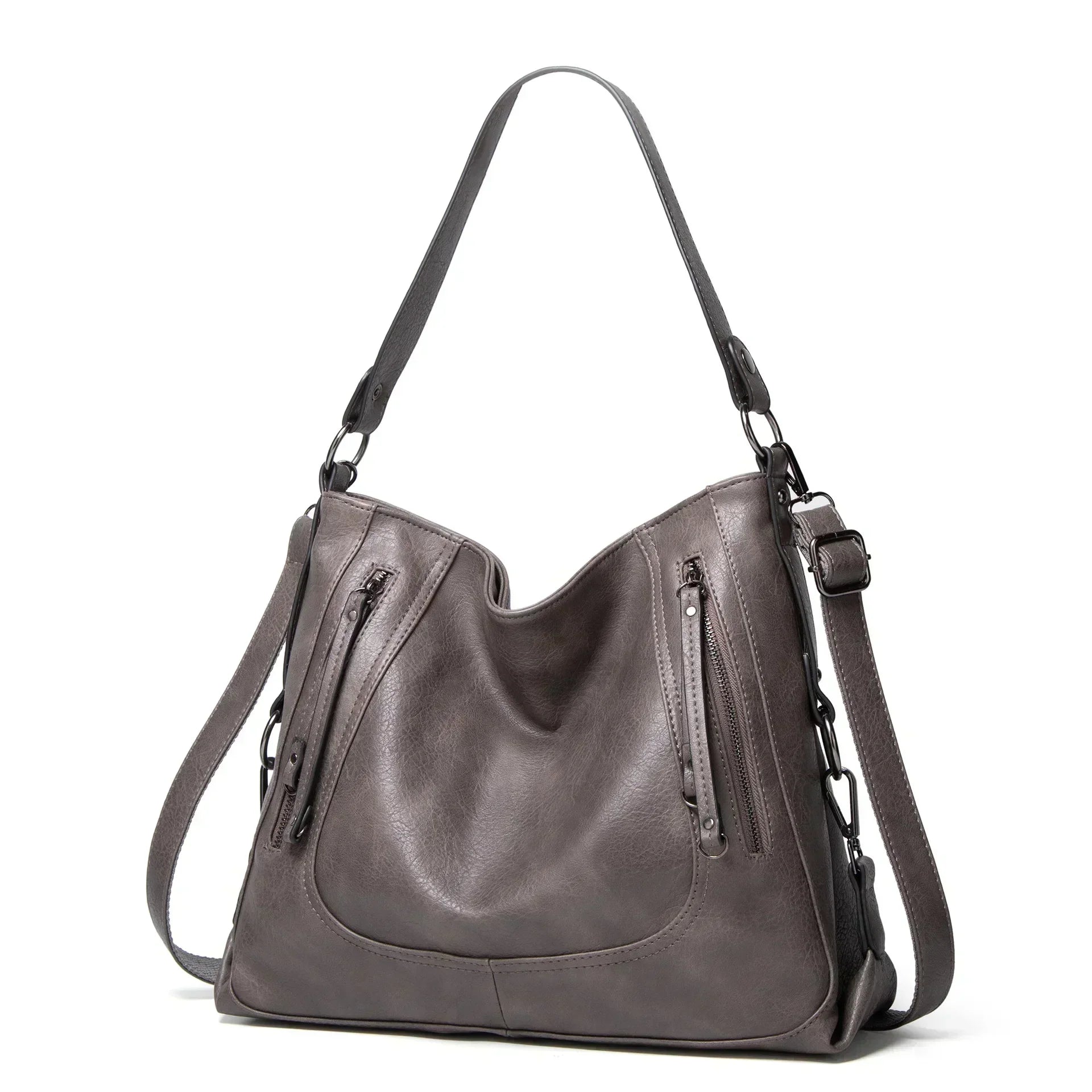 Miriam - Geräumige Hobo-Schultertasche mit Reißverschluss