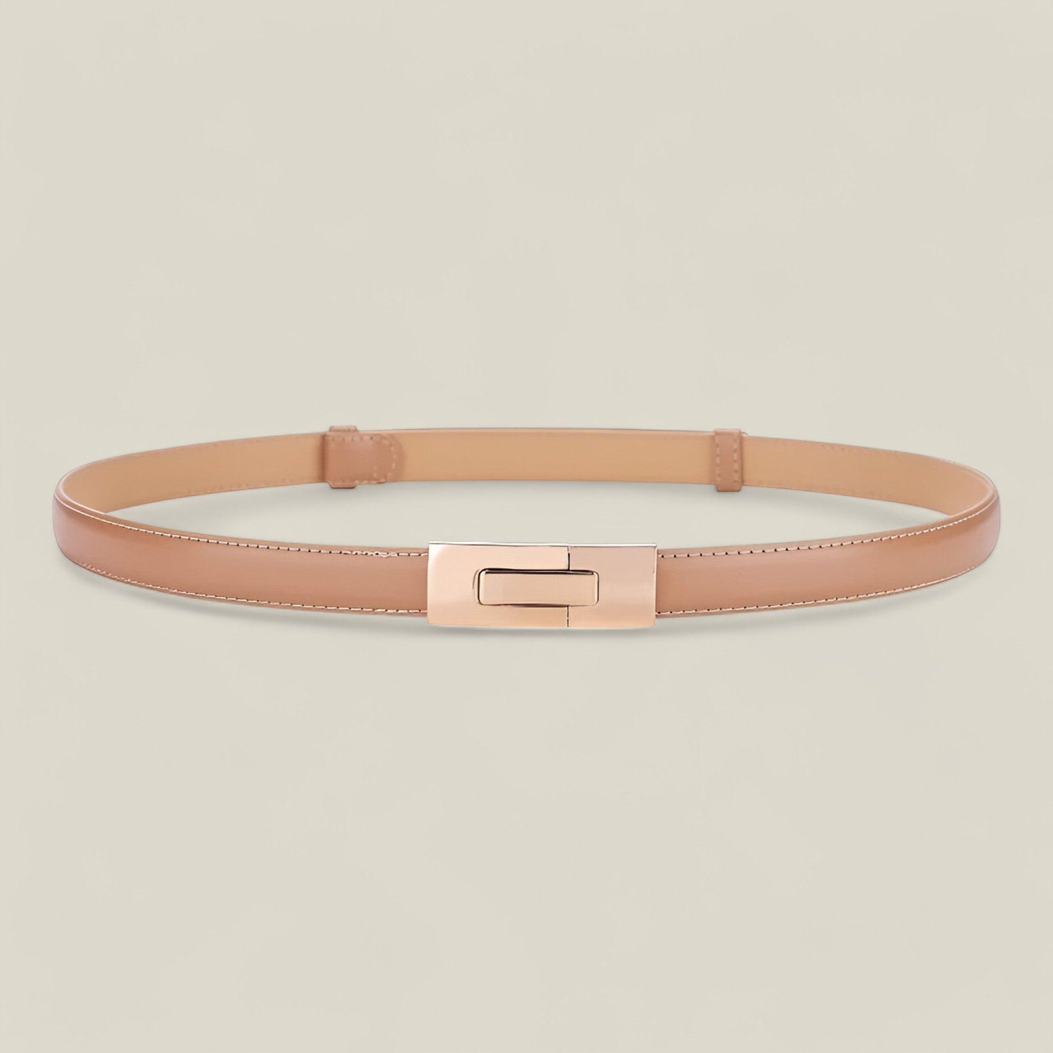 Sophia Slim Lederbelt mit goldener Schnalle