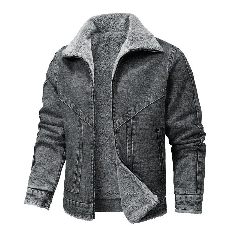 Vincent - Heritage Sherpa-Futter Denimjacke für Männer