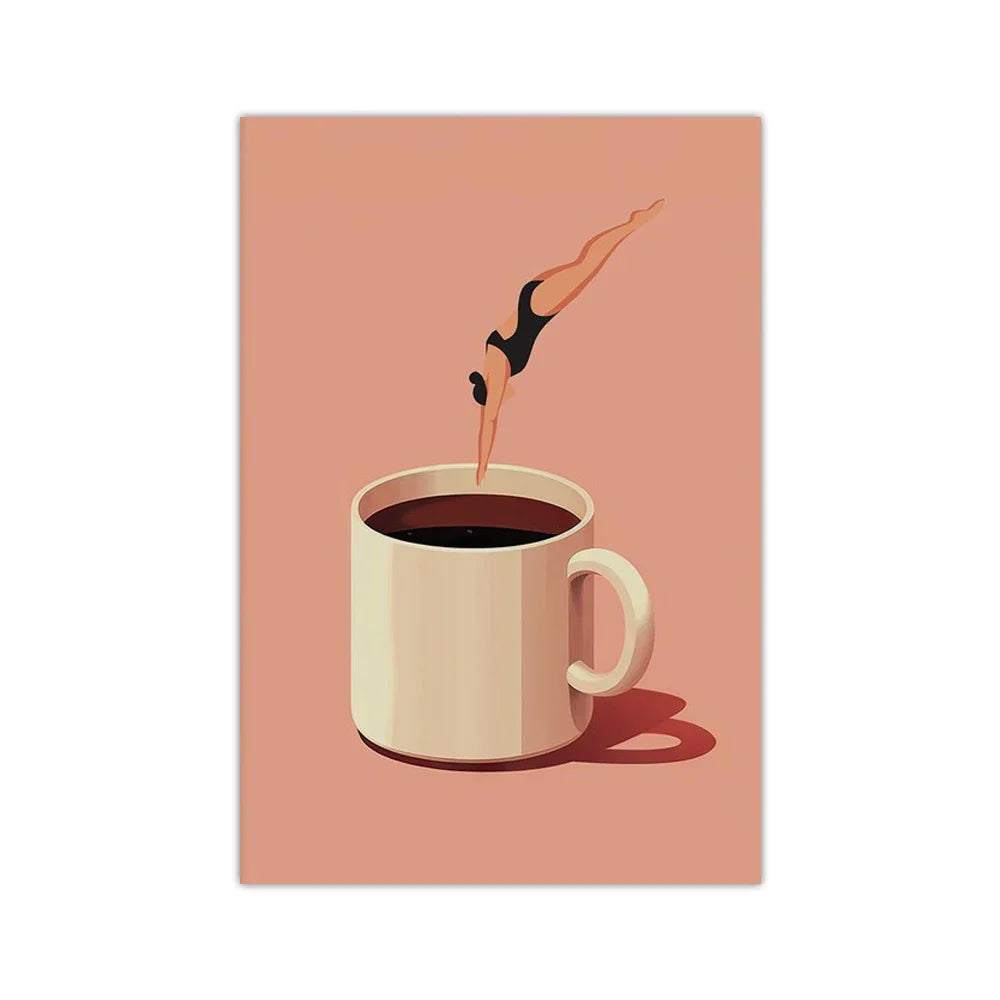 MugDive - Fantasievolle Kunstplakate inspiriert von Kaffee