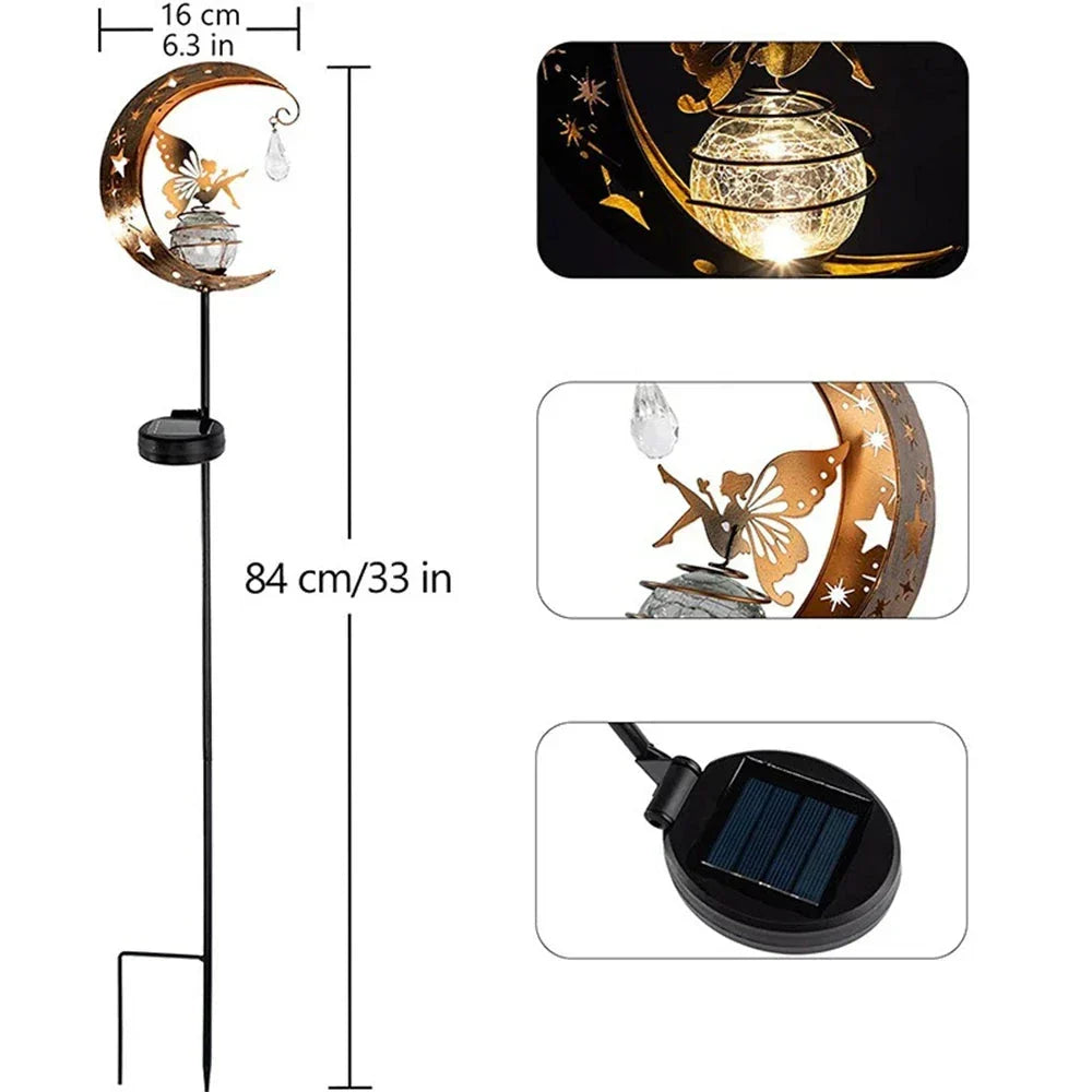 Zauberhaftes Solar-Mond-Gartenlicht