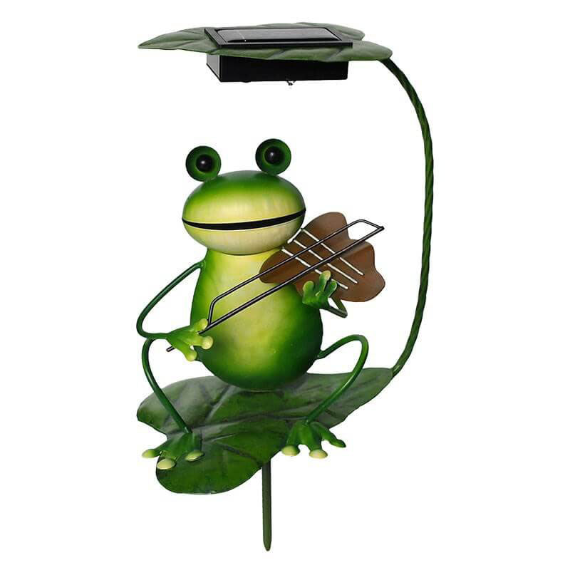 GardenFrog Solarbetriebene Dekorative Lampe – Verspielte Außen-Stehleuchte