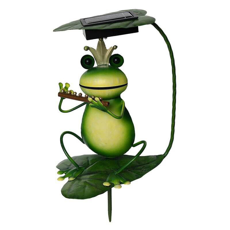 GardenFrog Solarbetriebene Dekorative Lampe – Verspielte Außen-Stehleuchte