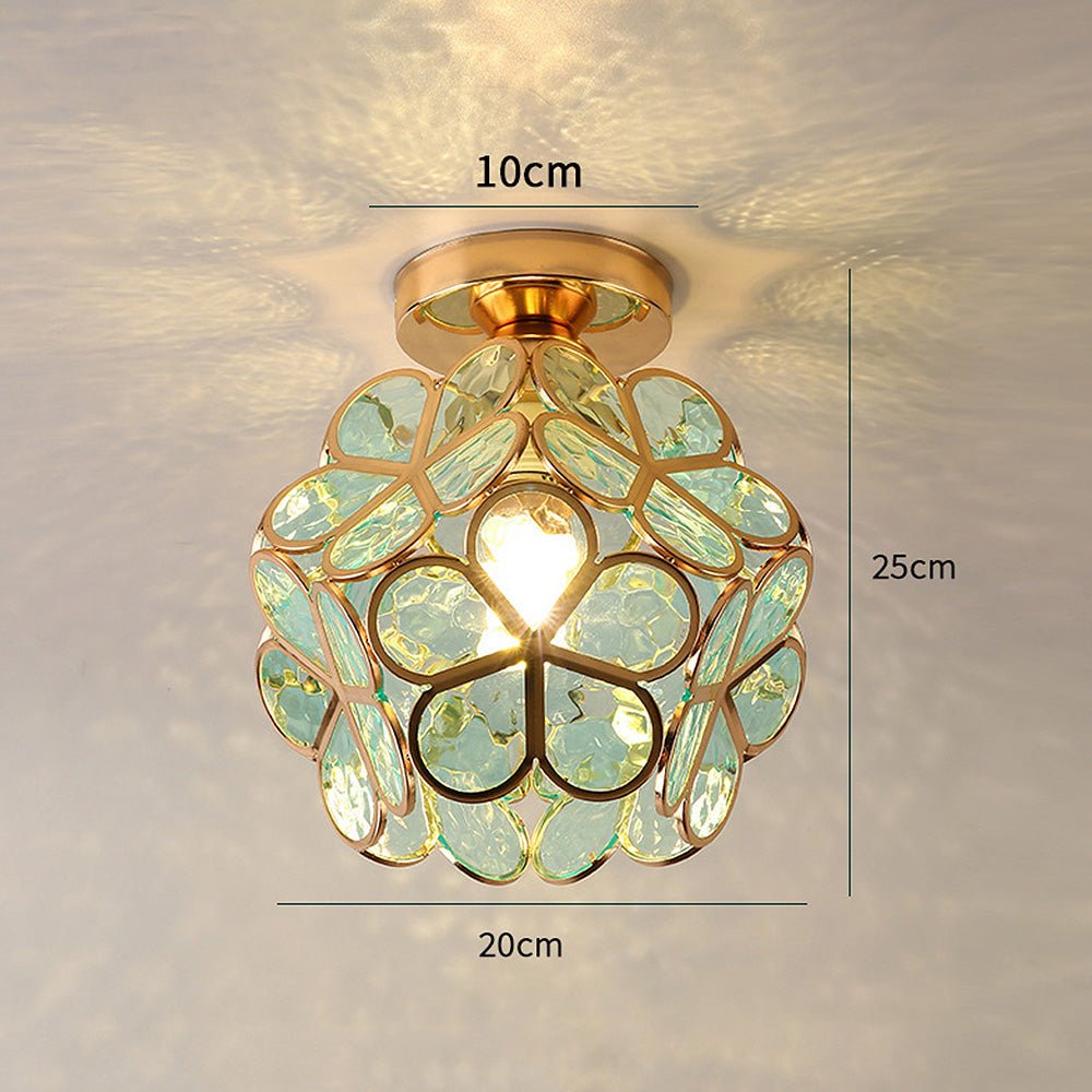 Blumenstil Glasdeckenleuchte