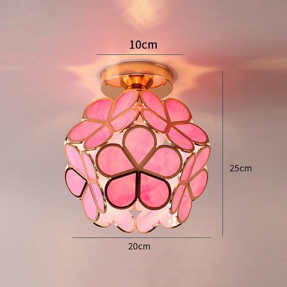 Blumenstil Glasdeckenleuchte