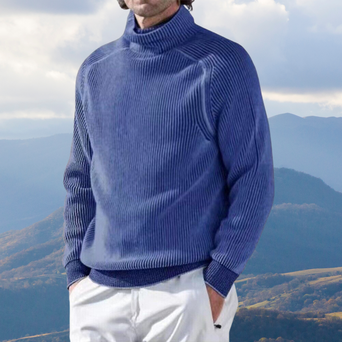 Victor - Gemütlicher Rollkragenpullover mit Rippstrick für Wärme und Stil