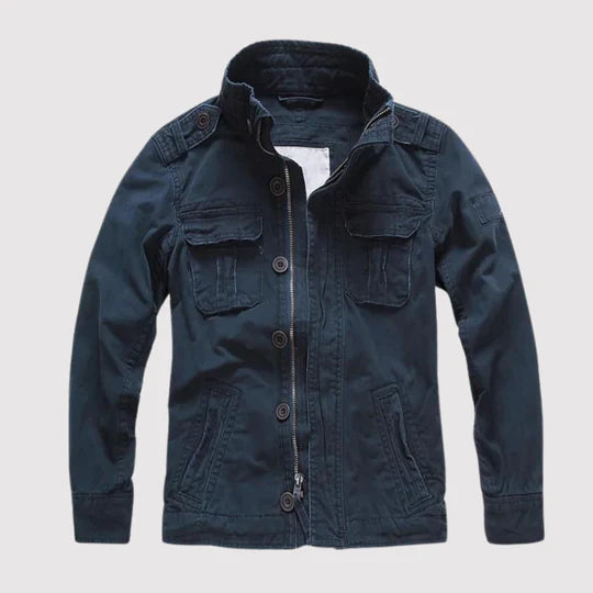 David-Jacke mit Reißverschluss und mehreren Taschen