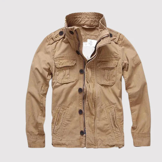 David-Jacke mit Reißverschluss und mehreren Taschen