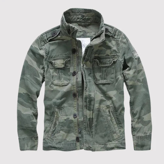 David-Jacke mit Reißverschluss und mehreren Taschen