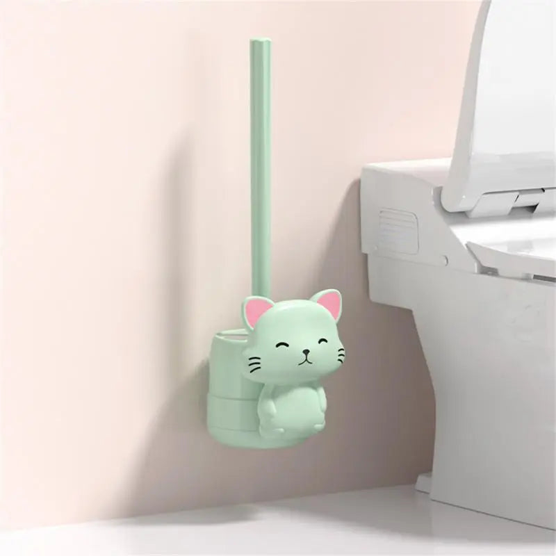 PurrfectClean - WC-Bürste und Halter mit Katzenthema