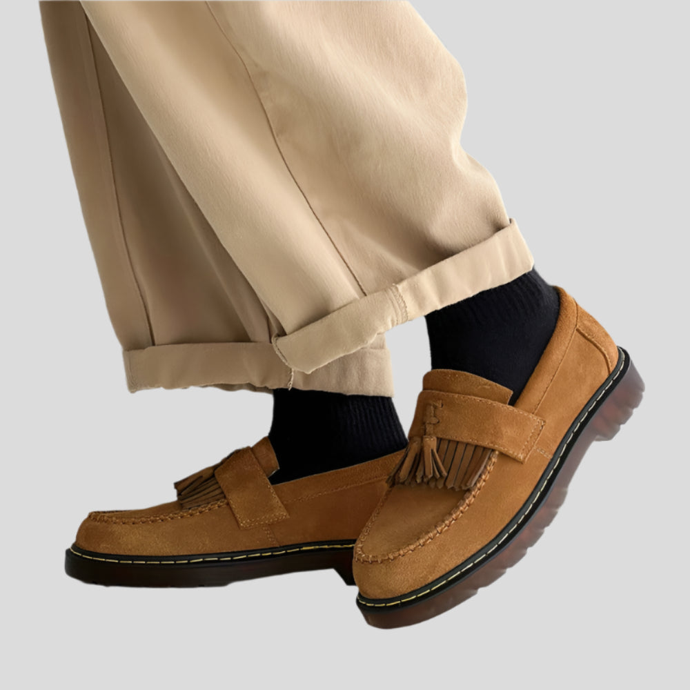 Velano Herren-Loafers mit Quasten aus Wildleder – Klassische Slipper-Eleganz