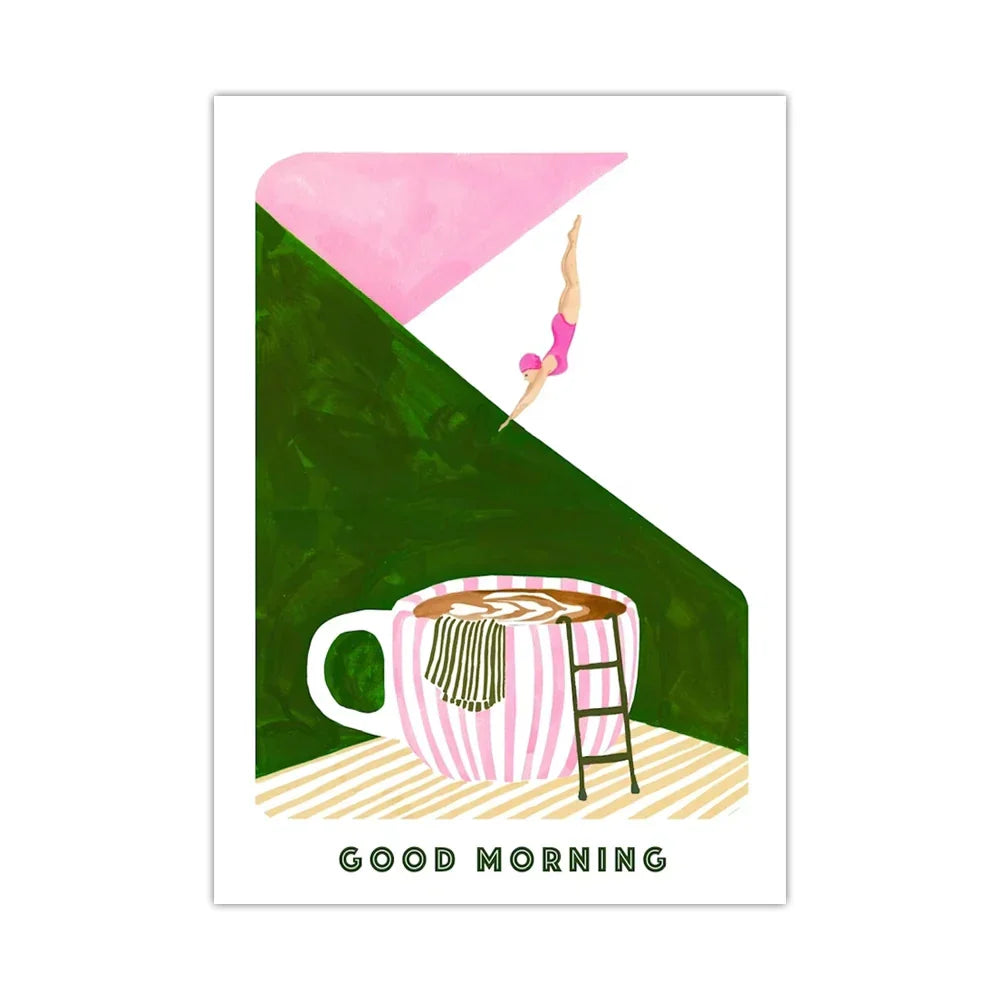 MugDive - Fantasievolle Kunstplakate inspiriert von Kaffee
